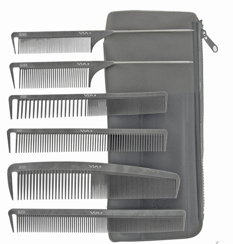 Via Silicone Graphite Comb Collection with 6 combs